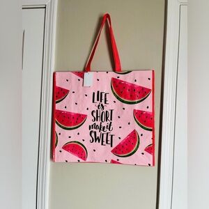 Watermelon Print Reusable Tote Bag